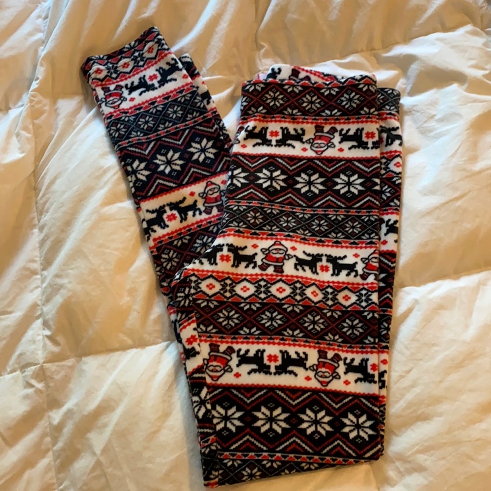 Fleece Christmas Leggings